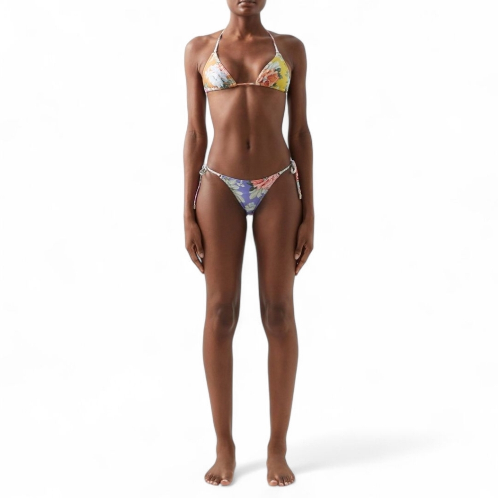 Zimmermann Pattie Floral Bikini Bottoms Only‎ Sz 4-6 NWT Designer Swimwear NWT